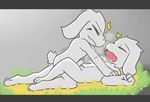  asriel_dreemurr blush breath caprine cum cumshot duo eyes_closed fur goat lying male male/male mammal missionary_position nude on_back open_mouth orgasm orgasm_face penis precum selfcest sex square_crossover tongue undertale video_games white_fur zeru 