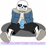  balls bone clothing erection male not_furry purico sans_(undertale) skeleton solo undertale video_games 