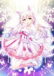  animal_humanoid canine clothing dress feline female fox fox_humanoid hair hi_res humanoid kaku-san-sei_million_arthur koutei_penguin long_hair magic mammal multiple_tails ribbons source_request tied_hair twintails_(disambiguation) white_hair yellow_eyes 