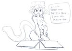  anthro black_and_white breasts cat english_text feline female looking_at_viewer mammal monochrome multi_breast sketch solo text tgwonder 