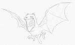  balls bat erection feral golbat male mammal monochrome nintendo open_mouth pencil_(artwork) penis pok&eacute;mon simple_background smile solo tongue tongue_out traditional_media_(artwork) video_games white_background yaroul 