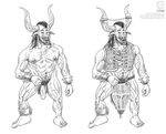  abs balls biceps bovine facial_piercing horn looking_at_viewer male mammal minotaur muscular nose_piercing nose_ring nude pecs penis piercing pubes solo standing vein veiny_muscles veiny_penis white-briefs 