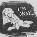  2015 dialogue english_text equine female friendship_is_magic horse mammal monochrome my_little_pony pinkamena_(mlp) pinkie_pie_(mlp) pony sad sitting sketch sketchyjackie solo text 