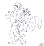  anthro balls biscuit_(character) clothing duo hot_dogging humanoid_penis male male/male mammal penis raccoon rat rodent uncut underwear wolfblade 