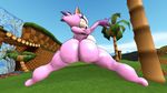  16:9 2015 3d anthro areola big_breasts big_butt blaze_the_cat breasts butt cat feline female huge_butt mammal nude outside rear_view shocking_(artist) solo sonic_(series) 