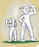  aged_up anthro anus asriel_dreemurr backsack balls barefoot butt caprine cub eternallytardy flexing fur goat horn looking_at_viewer looking_back male mammal nude open_mouth perineum pinup pose rear_view solo standing undertale video_games white_fur young 