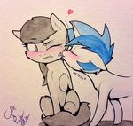  &lt;3 2015 blush captainpudgemuffin cute earth_pony equine female feral friendship_is_magic horn horse licking mammal my_little_pony octavia_(mlp) pony tongue tongue_out unicorn vinyl_scratch_(mlp) 