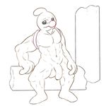  abs anthro balls biceps conkeldurr humanoid looking_at_viewer male mammal muscular nintendo nude pecs penis pok&eacute;mon posexe simple_background solo uncut video_games white_background 