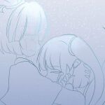  2others adagumo_no_saragimaru adagumo_no_yaorochi androgynous arm_around_neck bad_id bad_pixiv_id blunt_bangs bottle_opener capelet closed_eyes collared_capelet crying crying_with_eyes_open from_side grey_background greyscale hair_ornament hair_scrunchie hand_on_another's_head high_ponytail hug image_sample jandare japanese_clothes len'en long_hair long_sleeves monochrome multiple_others multiple_tails other_focus outdoors parted_lips pixiv_sample pointy_nose ponytail sad scrunchie short_ponytail siblings side_ponytail snake_hair_ornament snake_tail snowing streaming_tears sword_of_kusanagi tail tasouken tears upper_body very_long_hair 