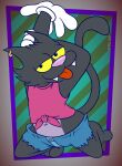 2025 20th_century_fox 3_toes 4_fingers alternate_version_at_paywall anthro barefoot bedroom_eyes belly black_body black_eyes black_fur blue_bottomwear blue_clothing blue_jeans blue_pants bottomwear cheek_tuft clothing colored crop_top denim denim_bottomwear denim_clothing digitigrade domestic_cat ear_piercing ear_ring ears_back facial_tuft fangs feet felid feline felis fingers flat_colors fur gavanzude glance gloves half-closed_eyes hand_on_head hand_on_own_head handwear head_tuft hi_res jeans kneeling looking_at_viewer male mammal midriff multicolored_belly narrowed_eyes navel pants piercing pink_clothing pink_crop_top pink_nose pink_shirt pink_topwear pinup pivoted_ears plantigrade pose purple_belly purple_body purple_fur raised_heel ring_piercing scratchy_(the_simpsons) seductive shirt signature smile smiling_at_viewer solo teeth the_itchy_and_scratchy_show the_simpsons tiptoes toes tongue tongue_out topwear torn_bottomwear torn_clothing torn_jeans torn_pants tuft two_tone_belly white_clothing white_gloves white_handwear yellow_sclera