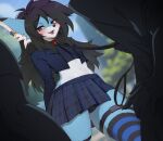 2025 amarihel ambiguous_gender anthro ashley_(ashleyboi) biped black_hair blue_body blue_fur blue_tail blush bottomwear canid canine clothed clothed_ambiguous clothed_anthro clothed_male clothing countershade_torso countershading day digital_drawing_(artwork) digital_media_(artwork) femboy fox front_view fully_clothed fully_clothed_ambiguous fully_clothed_anthro fully_clothed_male fur group hair hi_res male male_(lore) mammal navel outside purple_eyes rear_view skirt smile standing tail topwear trio