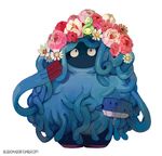  bucket budew commentary daisy flower full_body gen_3_pokemon gen_4_pokemon highres holding holding_bucket looking_down looking_up no_humans pink_flower pink_rose pokemon pokemon_(creature) rose simple_background smile spilling standing tangrowth wailmer watermark web_address white_background 