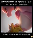 3d_(artwork) anthro big_breasts blender_(artwork) blender_cycles_(artwork) bodily_fluids breasts canid canine canis digital_media_(artwork) dominant dominant_female duo english_text female female/female good_girl haolde haolde_(character) hi_res huge_breasts looking_at_another lovander mammal nipples open_mouth pal_(species) palworld pocketpair saliva saliva_on_tongue saliva_string submissive submissive_female text tongue tongue_out wolf