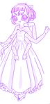  arachnid arthropod blush clothing dress fangs female looking_at_viewer monochrome muffet multiple_eyes solo spider undertale unknown_artist video_games 
