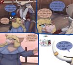 abs accessory ahoge amber_eyes anthro bangs black_body black_fur black_nose blonde_hair blue_body blue_clothing blue_dress blue_eyes blue_hair blue_scales boat bovid bovine braided_hair breasts canid canine canis cattle chest_tuft chibi clothing cloud clouded_leopard coat comic countershade_face countershade_torso countershading coyote dialogue digit_ring docks dragon dress emanata english_text eye_markings eye_scar facial_scar fangs fantasy felid female fence fluffy fluffy_chest freckles fur furgonomics gloves green_clothing green_coat green_topwear grey_body grey_fur hair hand_on_shoulder handwear happy heart_of_the_lands hi_res highlights_(coloring) horn horn_accessory hornband hug husband_and_wife inner_ear_fluff insignia ithaca_juneia jewelry light long_hair looking_up_at_another male mammal markings married_couple mask mature_female mature_male muscular muscular_male mythological_creature mythological_scalie mythology neck_tuft orange_body orange_fur pantherine red_clothing red_hair red_shirt red_topwear ring roseland_mingwei sabertooth_(anatomy) sailor scales scalie scar sea ship shirt short_hair shoulder_pads sky smile sparkles spots spotted_markings story story_in_description stylish_apollo sunlight sunrise tail_fluff talking_to_another tan_body tan_fur teeth text topwear true_buffalo tuft vehicle ventral_scales water water_buffalo watercraft wearing_mask wedding_ring wheat wheat_in_mouth white_body white_clothing white_coat white_fur white_hair white_topwear wyona_dorwin xander_dorwin zenchi_hasagami