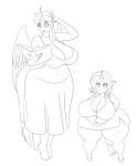anthro belly big_breasts blush book breasts cleavage clothed clothing duo equid equine female friendship_is_magic grumpy hasbro hi_res horn mammal marauder6272 monochrome my_little_pony mythological_creature mythological_equine mythology navel rarity_(mlp) shortstack simple_background thick_thighs twilight_sparkle_(mlp) unicorn winged_unicorn wings