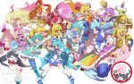 6+girls :d ;d akagi_towa amanogawa_kirara animal_ears armpits arms_up aroma_(go!_princess_precure) back back_bow bare_legs bird black_choker blonde_hair bloomers blue_bow blue_eyes blue_hair blue_hat blue_pantyhose blue_shoes blue_skirt blue_thighhighs bow bowl bracelet braid breasts brooch brown_hair bun_cover candy_(smile_precure!) cat_ears choker chopsticks coffret_(heartcatch_precure!) commentary_request creature cure_coral cure_cosmo cure_flora cure_marine cure_milky cure_peace cure_scarlet cure_twinkle cure_yum-yum delicious_party_precure dog double_bun double_v earrings everyone extra_ears fighting_stance fuwa_(precure) gloves go!_princess_precure gradient_hair green_eyes grin hagoromo_lala hair_bun hair_ornament hairband hanamichi_ran haruno_haruka hat hat_bow heart heart_brooch heart_hair_ornament heartcatch_precure! highres holding holding_bowl holding_chopsticks in-franchise_crossover jewelry kaidou_minami kise_yayoi kneehighs kuruinuchan kurumi_erika kururun_(precure) large_breasts legs_apart long_hair looking_at_viewer medium_hair mem-mem_(precure) mini_hat mini_top_hat miss_siamour multicolored_hair multiple_girls one_eye_closed open_mouth orange_shirt pantyhose pink_bow pink_hair precure prunce_(precure) puff_(go!_princess_precure) puffy_sleeves purple_eyes purple_hair rainbow_skirt red_hair red_sleeves scarlet_violin_(precure) see-through_clothes see-through_sleeves shiny_clothes shiny_skin shirt shoes simple_background single_leg_pantyhose skirt sleeveless sleeveless_shirt smile smile_precure! socks standing star_(symbol) star_earrings star_twinkle_precure streaked_hair striped_bow suzumura_sango tank_top thighhighs top_hat tropical-rouge!_precure twin_braids two-tone_hair v white_background white_gloves white_hairband white_hat white_socks white_thighhighs yellow_bow yellow_skirt yuni_(precure) 