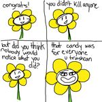  english_text flora_fauna flowey_the_flower looking_at_viewer male plant solo text undertale video_games 