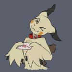  1:1 2026 anthro biped digital_drawing_(artwork) digital_media_(artwork) female front_view generation_7_pokemon hi_res holding_object looking_at_viewer mimi_(sealer4258) mimikyu nintendo nude nude_anthro nude_female pokemon pokemon_(species) sealer4258 simple_background smile solo spiral spiral_eyes tail 