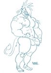  anthro bulge feline furious lion male mammal muscular nipples pridestar_(furious) solo 