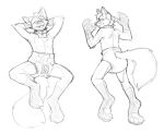 2023 4_toes 5_fingers ambiguous_gender anthro band-aid band-aid_on_face band-aid_on_nose bandage bandage_on_face bandage_on_nose bone_collar_tag canid canine canis claws clean_diaper clothed clothing collar collar_tag dakimakura dakimakura_design diaper diaper_fetish dipstick_ears ear_markings fangs feet fingers foxehhyz fur gloves_(marking) greyscale half-closed_eyes hands_behind_head hi_res leg_markings lock_symbol locked_diaper looking_at_viewer looking_back looking_back_at_viewer lying mammal markings monochrome multicolored_body multicolored_ears multicolored_fur narrowed_eyes on_back on_front open_mouth open_smile pakun pawpads simple_background sketch smile socks_(marking) solo tail teeth toe_claws toes wearing_diaper white_background wolf