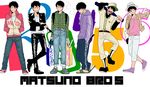  bag baseball_uniform black_hair brothers capri_pants closed_eyes eyewear_removed hands_in_pockets hat hood hoodie jacket male_focus matsuno_choromatsu matsuno_ichimatsu matsuno_juushimatsu matsuno_karamatsu matsuno_osomatsu matsuno_todomatsu messy_hair multiple_boys one_eye_closed osomatsu-kun osomatsu-san pants plaid plaid_shirt porkpie_hat sandals self_shot sextuplets shirt shoes siblings simple_background sneakers sportswear sunglasses surgical_mask track_pants v white_background yuuya_(aice) 