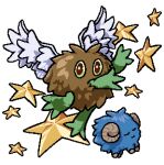  alpha_channel ambiguous_gender blushmuffin digital_media_(artwork) duel_monster duo feathered_wings feathers feral fur horn kuriboh pixel_(artwork) scapegoat_(yu-gi-oh) simple_background simple_eyes simple_face star transparent_background winged_kuriboh wings yu-gi-oh! 