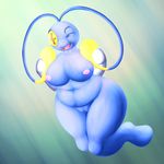  anthro breasts chinchou female flygon_(artist) looking_at_viewer nintendo nipples nude one_eye_closed open_mouth pok&eacute;mon posexe pussy smile solo video_games wink 