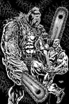  2013 amazing biggy_man chainsaw danfelix human knife male mammal monster muscular rick_taylor splatterhouse terror_mask tools 