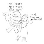  >_< 1:1 2025 2_horns absurd_res alternate_form ambiguous_gender anthro bear_hug biped black_and_white bovid caprine carrying_another cranky2306 cute_fangs darkner deltarune dialogue digital_drawing_(artwork) digital_media_(artwork) directional_arrow duo english_description english_text eyes_closed fangs floppy_ears goat hair hair_over_eyes hi_res holding_another horn hug hugging_another human kris_dreemurr lifted_by_hug long_arms male mammal monochrome ralsei robot_anthro simple_background sketch standing teeth text tight_hug undertale_(series) white_background 