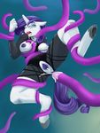  2015 aki_de-volfs.ar anthro anthrofied areola blue_eyes bound breasts clothed clothing cum equine female fetlocks friendship_is_magic fur hair hooves horn mammal my_little_pony nipples open_mouth purple_hair pussy rarity_(mlp) restrained solo spread_legs spreading suspension tentacles unicorn white_fur 