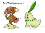  ambiguous_gender anthro buneary chikorita english_text fan fur lagomorph mammal nintendo plant pok&eacute;mon rabbit razor red_eyes shaved simple_background sweat text unknown_artist video_games 