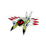  anorith looking_at_viewer no_humans pokemon pokemon_(creature) simple_background solo to_the_maxio trilobite white_background 