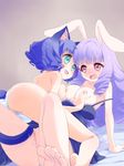  :d animal_ears bell blush breasts bunny_ears camisole cat_ears cat_tail censored chuchu_(show_by_rock!!) curly_hair cyan_(show_by_rock!!) highres large_breasts long_hair looking_at_another mosaic_censoring multiple_girls nipples nose_blush open_mouth panties purple_hair pussy pussy_juice show_by_rock!! smile straddling tail takano_natsuki topless underwear underwear_only white_panties yuri 