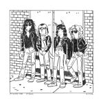 2022 against_surface against_wall alabaster_pizzo alternative_fashion anthro black_and_white bottomwear brick_wall canid canine canis clothed clothing dee_dee_ramone denim denim_bottomwear denim_clothing domestic_dog door doorway eyewear fully_clothed group hair hi_res jacket jeans joey_ramone johnny_ramone leather leather_clothing leather_jacket leather_topwear long_hair male mammal monochrome musician outside pants punk ramones sidewalk standing sunglasses tommy_ramone topwear torn_bottomwear torn_clothing torn_jeans torn_pants urban wall_(structure)