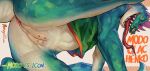  2026 abs absurd_res animal_genitalia anthro anus basketball_jersey blue_body blue_scale bodily_fluids cloaca clothing colored countershading digital_media_(artwork) english_text facial_piercing genital_piercing genitals goat_(movie) green_body green_scales gums half-closed_eyes hi_res jersey jewelry komodo_dragon lizard long_tongue looking_at_viewer low-angle_view male modo_olachenko monitor_lizard murizy muscular muscular_anthro muscular_male name_drop narrowed_eyes nose_piercing nose_ring open_mouth partially_clothed_male piercing reptile ring_piercing scales scalie shaded sharp_teeth shirt smile smug solo sony_corporation sony_pictures spikes spread_legs spreading sweat tail teeth text tongue tongue_piercing topwear vertical_cloaca yellow_sclera 