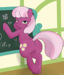  2015 anus bedroom_eyes board butt chalkboard cheerilee_(mlp) classroom cutie_mark earth_pony equine female feral friendship_is_magic green_eyes hair half-closed_eyes horse inside looking_at_viewer mammal multicolored_hair my_little_pony pony pussy smile solo two_tone_hair zoarity 