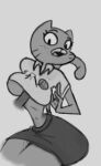 2025 4_fingers accessory anthro bent_arm big_breasts big_eyes biped blush blush_lines bodily_fluids bottomwear breast_play breasts cartoon_network clothed clothed_anthro clothed_female clothed_sex clothing collared_shirt cum cum_on_clothing cum_on_shirt cum_on_topwear curved_eyebrows decorative_pin digital_drawing_(artwork) digital_media_(artwork) disembodied_penis domestic_cat duo eyebrows eyelashes felid feline felis female fingers fully_clothed fully_clothed_anthro fully_clothed_female genital_fluids genitals grey_background greyscale head_turned huge_hips humanoid_hands iris legs_together looking_down male male/female mammal mature_anthro mature_female miniskirt monochrome monotone_background navel nicole_watterson no_bra no_pupils open_mouth penis pin_accessory pin_button pointy_ears prick_ears reidrogada sex shirt simple_background sitting skirt small_waist snout surprised tail the_amazing_world_of_gumball thick_thighs thin_eyebrows three-quarter_view titfuck titfuck_under_clothes tongue topwear wide_hipped_anthro wide_hipped_female wide_hips