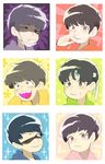  brothers brown_eyes brown_hair eyebrows hachimaki headband heart heart-shaped_pupils highres hood hoodie male_focus matsuno_choromatsu matsuno_ichimatsu matsuno_juushimatsu matsuno_karamatsu matsuno_osomatsu matsuno_todomatsu md5_mismatch multiple_boys one_eye_closed open_mouth osomatsu-kun osomatsu-san red_eyes sextuplets shaded_face siblings smile smirk sparkle stitched sunglasses surgical_mask sweatdrop symbol-shaped_pupils thick_eyebrows third-party_edit tokimekiwaku upper_body wiping_nose 