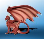  3d blackpanthress cgi claws digital_media_(artwork) dragon erection kielaran looking_at_viewer male penis red_body scalie solo western_dragon wings 