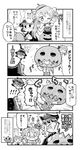  &gt;_&lt; /\/\/\ 0_0 3girls ;d alternate_costume anger_vein bare_arms bare_shoulders closed_eyes comic commentary_request crossed_bandaids flying_sweatdrops glasses greyscale halloween halloween_costume hat herada_mitsuru highres jack-o'-lantern kantai_collection libeccio_(kantai_collection) littorio_(kantai_collection) long_hair long_sleeves monochrome multiple_girls necktie o_o one_eye_closed open_mouth roma_(kantai_collection) short_hair smile tears torn_clothes translated twintails wavy_mouth witch_hat |_| 