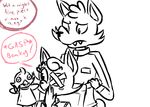  anthro bandage brother brother_and_sister canine dialogue english_text female five_nights_at_freddy&#039;s five_nights_at_freddy&#039;s_2 fox foxy_(fnaf) hand_puppet implied_incest inkyfrog machine male mammal mangle_(fnaf) role_reversal sibling sister text uniform video_games wheelchair 