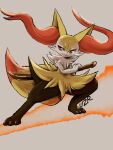 2020 3:4 3_toes :< action_pose ambiguous_anthro ambiguous_gender anthro arm_tuft big_tail biped black_body black_fur braixen canid cheek_tuft chest_tuft closed_frown colored digital_drawing_(artwork) digital_media_(artwork) digitigrade dipstick_tail dutch_angle eyelashes facial_tuft feet front_view frown full-length_portrait fur generation_6_pokemon hip_tuft holding_melee_weapon holding_object holding_sword holding_weapon inner_ear_fluff mammal markings melee_weapon mouth_closed multicolored_body multicolored_fur naturally_censored nintendo nude_ambiguous nude_anthro orange_body orange_fur orange_inner_ear_fluff orange_tail_tip pointy_ears pokemon pokemon_(species) portrait pose prick_ears quail_00n0 shaded shoulder_tuft signature simple_background solo standing sword tail tail_markings toes tuft weapon white_body white_fur wide_stance wooden_sword yellow_body yellow_fur yellow_tail