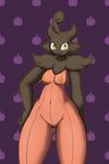  anthro areola breasts clitoris copright:pokemon female looking_at_viewer nintendo nipples noiverus nude pok&eacute;mon pumpkaboo pussy small_breasts smile solo video_games 