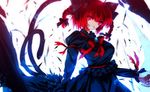  animal_ears bell black_bow bow braid cat_ears dress evil_grin evil_smile fangs green_dress grin hair_bow juliet_sleeves kaenbyou_rin long_sleeves looking_at_viewer nekominase puffy_sleeves red_bow red_eyes red_hair sash smile solo touhou twin_braids 
