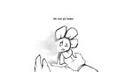  ambiguous_gender black_and_white crying fatz_geronimo_(artist) flower flowey_(undertale) invalid_tag monochrome plant tears undertale video_games 