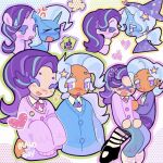  >_< 2girls :d :o ^_^ alternate_skin_color anger_vein animal aqua_hair aqua_streaks arm_hug arms_at_sides artist_name black_pantyhose black_shoes blandboyx blue_hair blue_pants blush bow bowtie buttons cardigan closed_eyes collared_shirt colored_eyelashes comedic_sweatdrop commentary copyright_notice cropped_torso curly_hair dark-skinned_female dark_skin deformed denim dot_nose dual_persona ear_piercing earrings english_commentary eyes_visible_through_hair eyeshadow face-to-face flying_sweatdrops full_body green_outline hair_behind_ear hair_ornament hair_tie halftone halftone_background hands_up hat heart high_ponytail highres jeans jewelry long_hair long_sleeves looking_at_another looking_to_the_side low_ponytail makeup mary_janes miniskirt multicolored_hair multiple_girls multiple_views my_little_pony my_little_pony:_equestria_girls my_little_pony:_friendship_is_magic no_pupils no_sclera nose_blush open_cardigan open_clothes open_mouth outline pants pantyhose pearl_earrings pencil_skirt piercing pink_bow pink_bowtie pink_outline pink_sweater ponytail pout puffy_long_sleeves puffy_sleeves purple_bow purple_bowtie purple_cardigan purple_eyes purple_eyeshadow purple_hair purple_hat purple_outline purple_skirt rainbow_flag school_uniform shirt shoelaces shoes short_eyebrows side-by-side sideways_glance sitting sitting_on_lap sitting_on_person skirt sleeves_past_fingers sleeves_past_wrists smile spoken_character star_(symbol) star_hair_ornament star_print starlight_glimmer starlight_glimmer_(equestria_girls) streaked_hair striped_clothes striped_pantyhose stud_earrings sweater trixie_lulamoon trixie_lulamoon_(equestria_girls) twilight_sparkle two-tone_hair two-tone_pantyhose unicorn v-shaped_eyebrows white_eyelashes white_outline white_pantyhose white_shirt white_shoes wizard_hat xd yellow_outline 