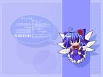  angry blue_eyes blue_hair blush bow chibi cirno fang hair_bow open_mouth solo tears touhou wings 