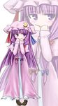  blush hat izumi_yuuji_(trace_kouhosei) long_hair patchouli_knowledge purple_eyes purple_hair ribbon solo touhou zoom_layer 
