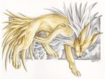  fox_ears fur gen_1_pokemon jolteon lyanti no_humans pokemon pokemon_(creature) solo tail yellow_eyes 